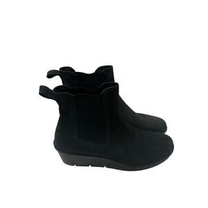 ECCO Black Hydromax Nubuck Chelsea Ankle Boots Comfort Sole